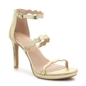 Kelly & Katie strappy gold heels